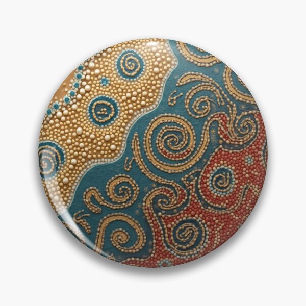 Item preview, Aboriginal Inspired Dot Art - Near Beach Lava designed and sold by GrinGalore.