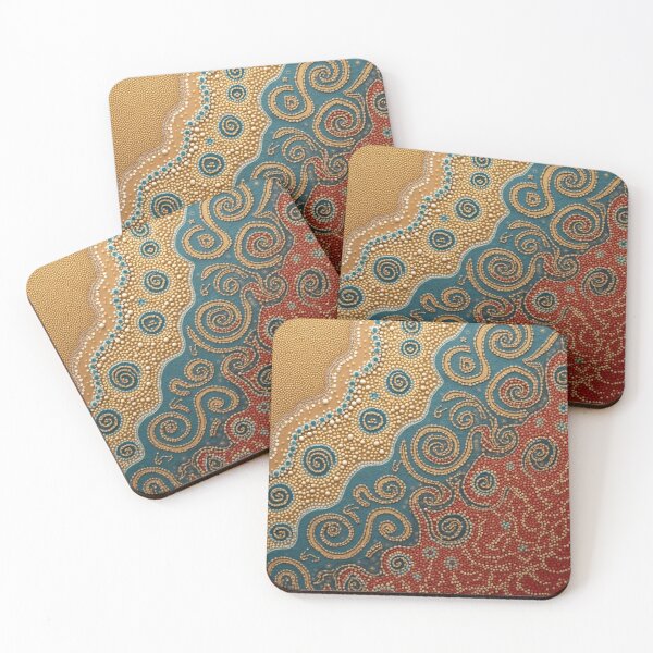 Item preview, Aboriginal Inspired Dot Art - Near Beach Lava designed and sold by GrinGalore.
