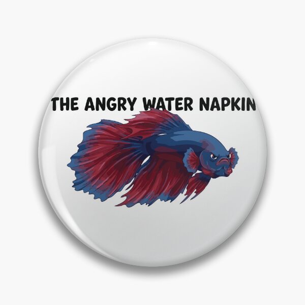 Item preview, The Angry Water Napkin Funny Betta Fish Meme designed and sold by Petzzz.