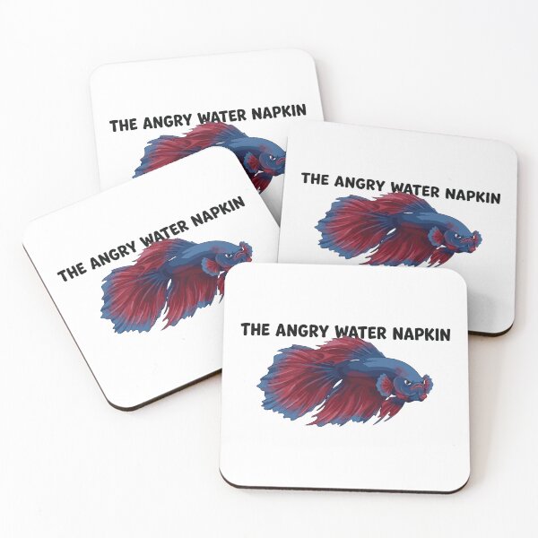 Item preview, The Angry Water Napkin Funny Betta Fish Meme designed and sold by Petzzz.