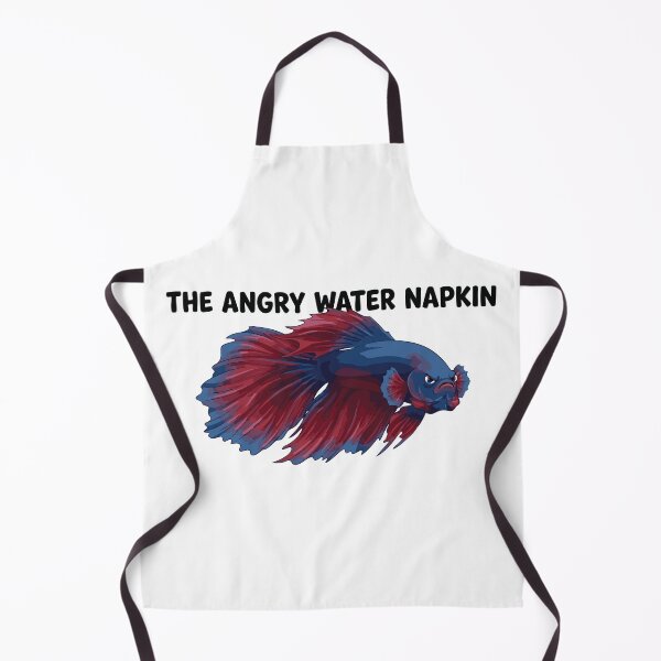 Item preview, The Angry Water Napkin Funny Betta Fish Meme designed and sold by Petzzz.