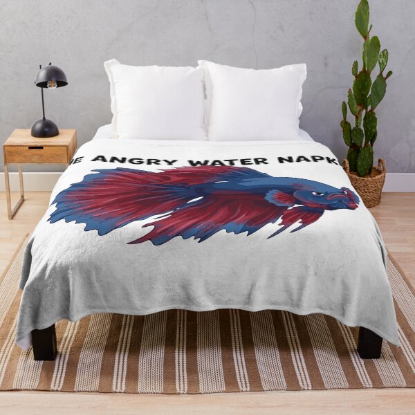 Item preview, The Angry Water Napkin Funny Betta Fish Meme designed and sold by Petzzz.