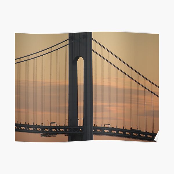 #bridge, #architecture, #water, #city, #usa, #california, #WerrazanoNarrowsBridge, #suspension, #river, #sky, #bay, #landmark Poster