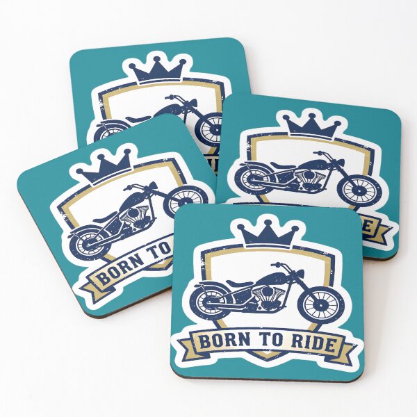 Item preview, Born To Ride King Of The Road Motorcycle Emblem designed and sold by BoralisSynth.