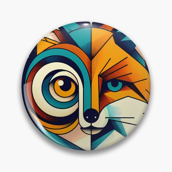 Item preview, Geometric Fox and Owl Night Portrait designed and sold by InkSmithery.