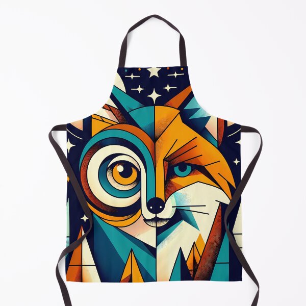 Item preview, Geometric Fox and Owl Night Portrait designed and sold by InkSmithery.