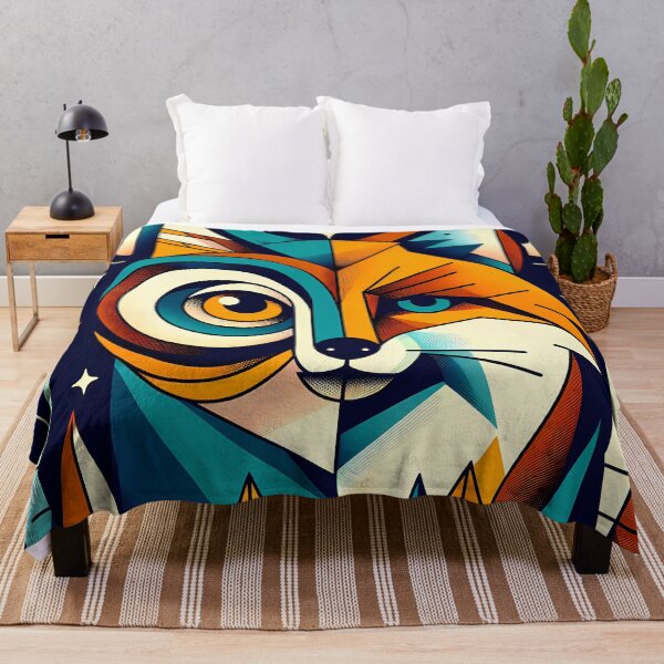 Item preview, Geometric Fox and Owl Night Portrait designed and sold by InkSmithery.