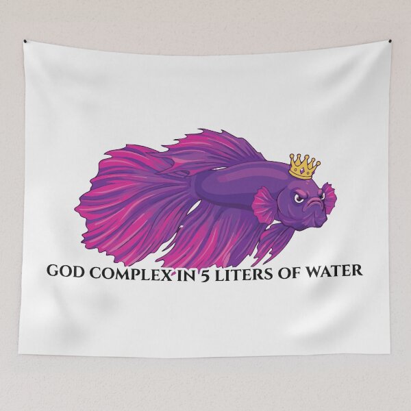 Item preview, God Complex In 5 Liters Of Water Betta Fish designed and sold by Petzzz.
