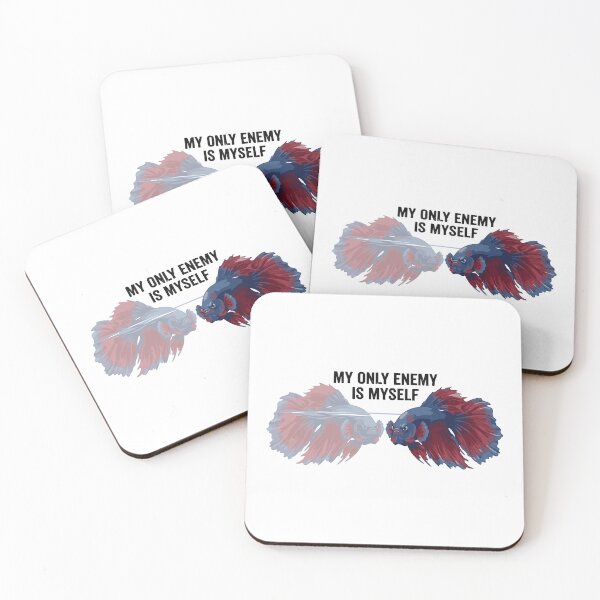 Item preview, My Only Enemy Is Myself Angry Betta Fish designed and sold by Petzzz.
