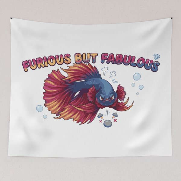 Item preview, Furious But Fabulous Flaring Betta Fish designed and sold by Petzzz.