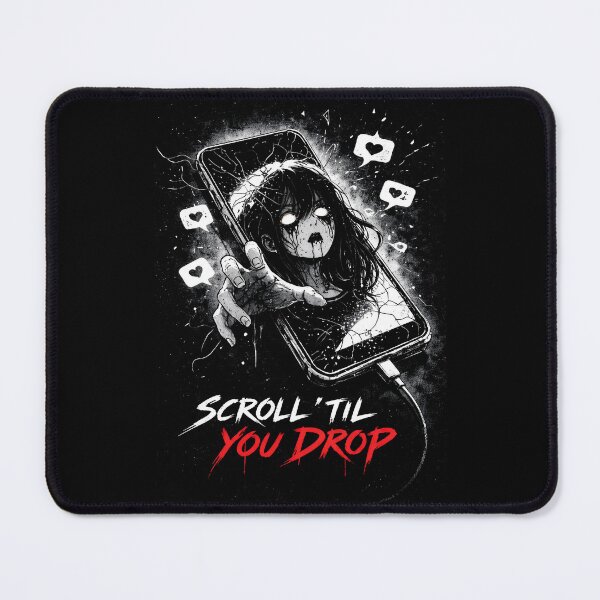 Item preview, Scroll ’Til You Drop – Dark Anime Horror Girl Phone Art designed and sold by EdgeDrip.