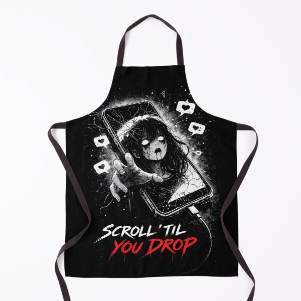Item preview, Scroll ’Til You Drop – Dark Anime Horror Girl Phone Art designed and sold by EdgeDrip.
