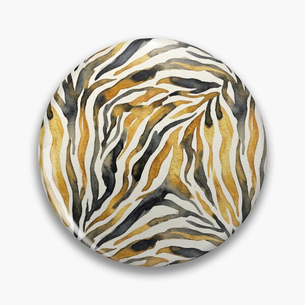 Artikelvorschau, Gold-schwarzes Zebra-Printmuster entworfen und verkauft von NdesignTrend.