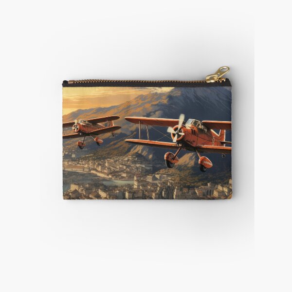 Item preview, Biplanes over an alpine city at sunset designed and sold by Mauswohn.