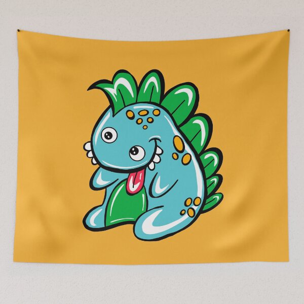 Item preview, Buster The Dinosaur With orange Background  designed and sold by missmann.