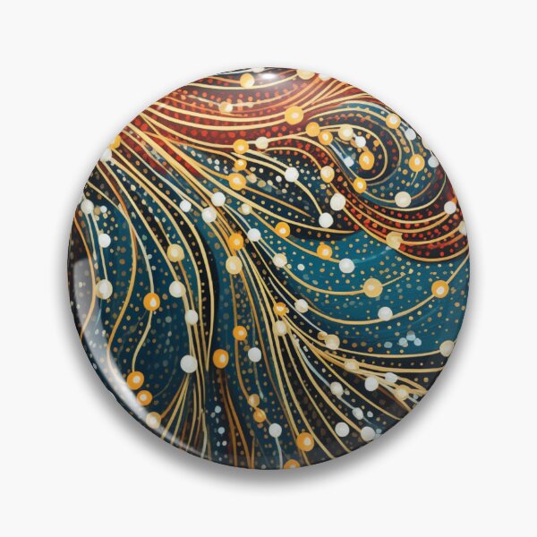 Item preview, Aboriginal Inspired Dot Art - Gold Swirls designed and sold by GrinGalore.