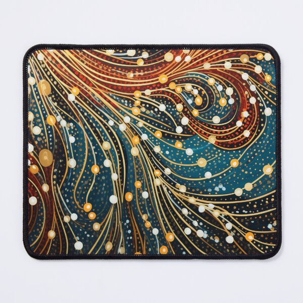 Item preview, Aboriginal Inspired Dot Art - Gold Swirls designed and sold by GrinGalore.