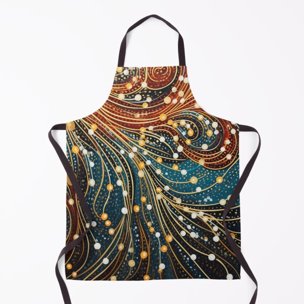Item preview, Aboriginal Inspired Dot Art - Gold Swirls designed and sold by GrinGalore.
