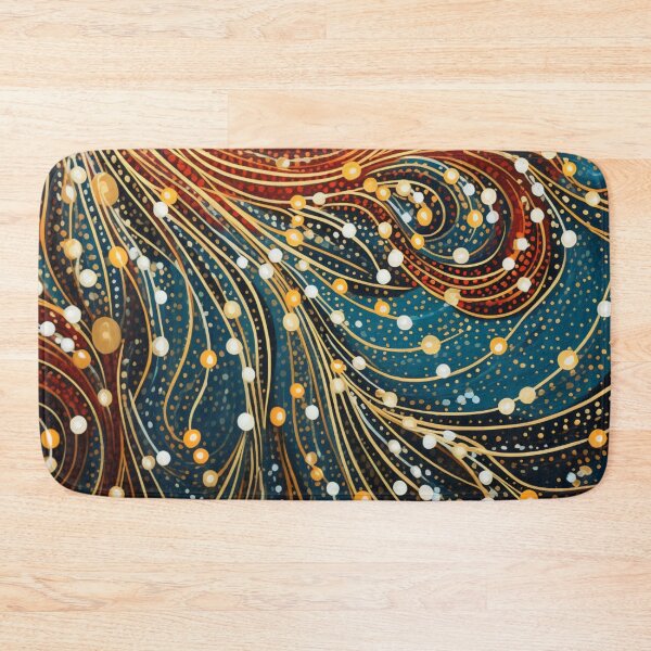 Item preview, Aboriginal Inspired Dot Art - Gold Swirls designed and sold by GrinGalore.