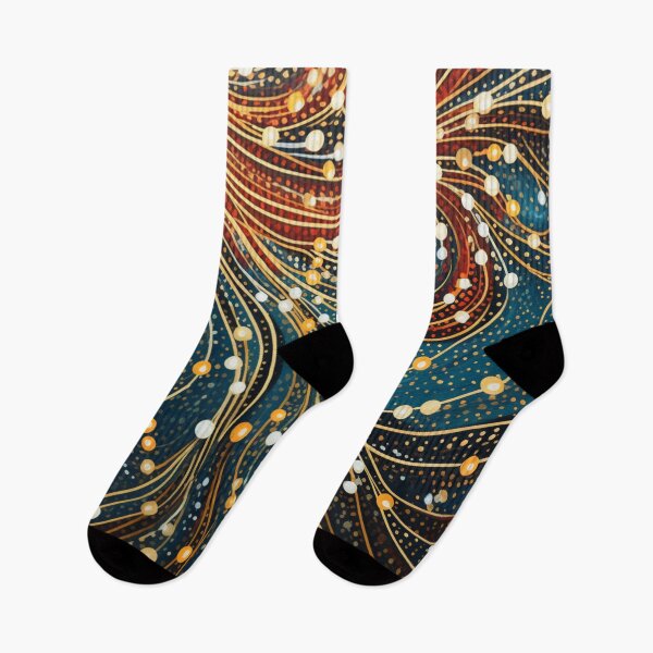 Item preview, Aboriginal Inspired Dot Art - Gold Swirls designed and sold by GrinGalore.