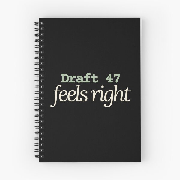 Item preview, Draft 47 Feels Right Creative Process Perfectionism Quote designed and sold by Becheer.
