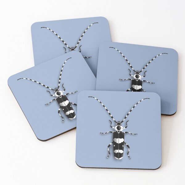 Item preview, Banded Alder Borer (Rosalia funebris) designed and sold by thebugladies.