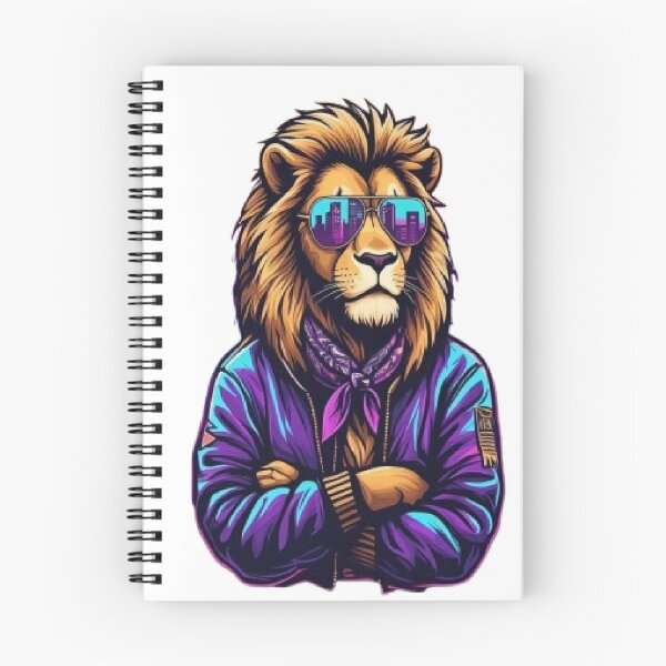 Item preview, Synthwave Lion - Retro Neon King designed and sold by RetroRascalStudio.