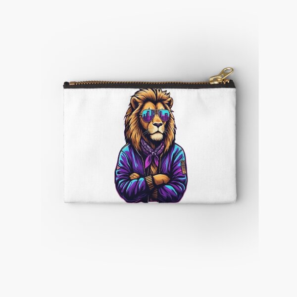 Item preview, Synthwave Lion - Retro Neon King designed and sold by RetroRascalStudio.