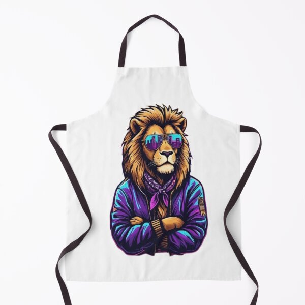 Item preview, Synthwave Lion - Retro Neon King designed and sold by RetroRascalStudio.