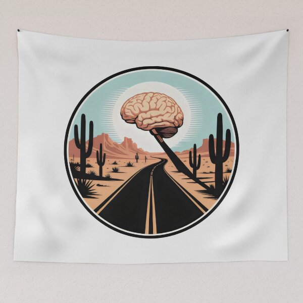 Item preview, Mind Travel Desert Road Psychology designed and sold by SplashTastic.