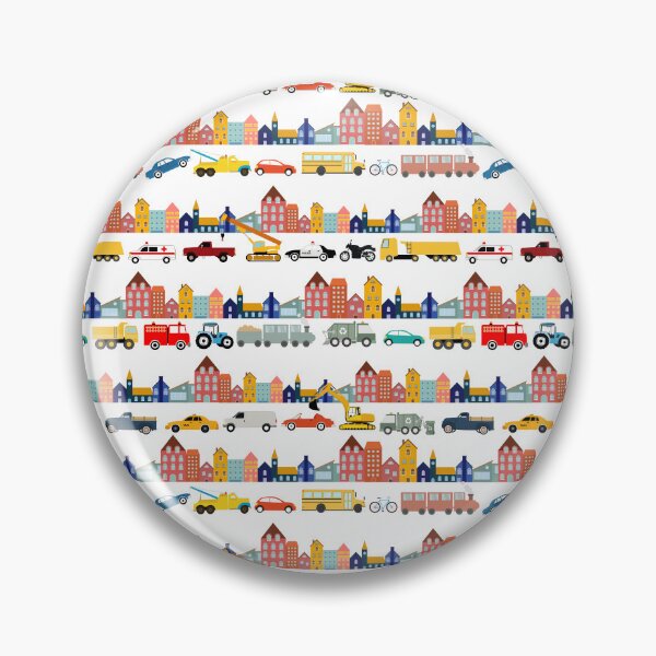 Item preview, City Transportation Vehicles Trucks Cars Kids Pattern designed and sold by idovedesign.