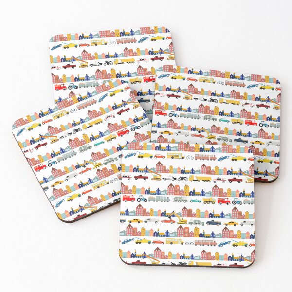 Item preview, City Transportation Vehicles Trucks Cars Kids Pattern designed and sold by idovedesign.