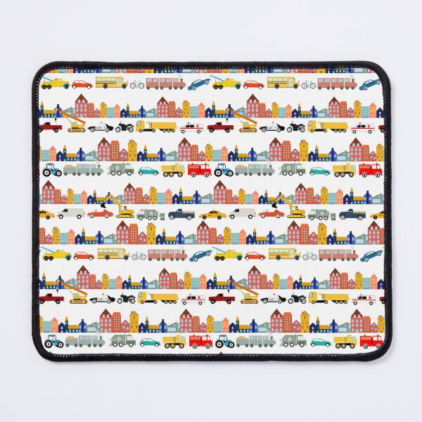 Item preview, City Transportation Vehicles Trucks Cars Kids Pattern designed and sold by idovedesign.