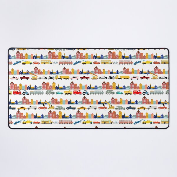 Item preview, City Transportation Vehicles Trucks Cars Kids Pattern designed and sold by idovedesign.
