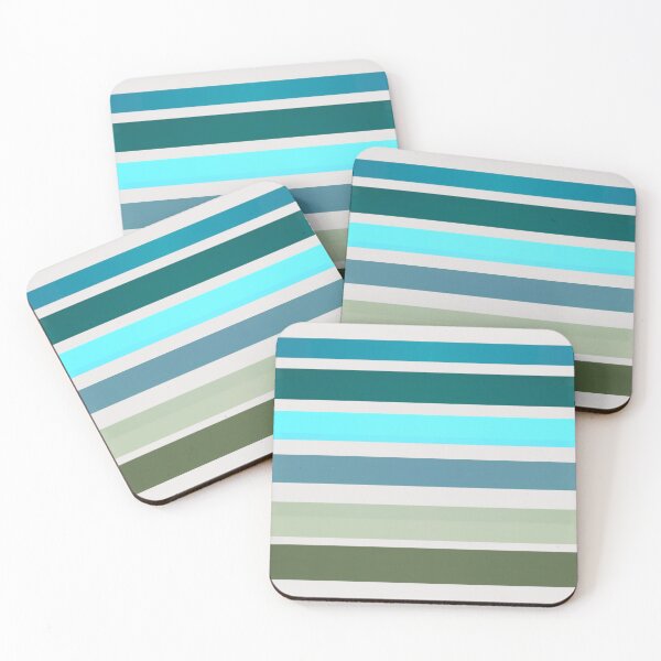 Item preview, Blue and Green Watercolor Stripes  designed and sold by JaygiesDesign.