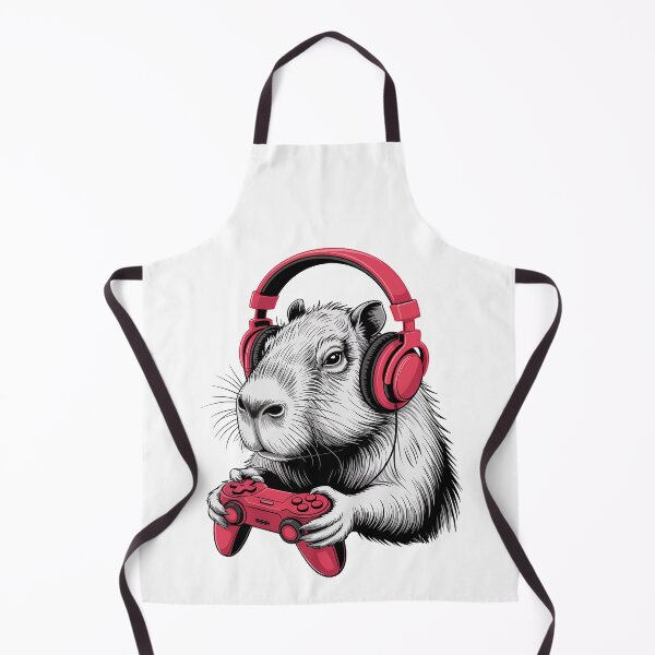 Item preview, Capybara Gamer with Headphones designed and sold by jkrphoto.