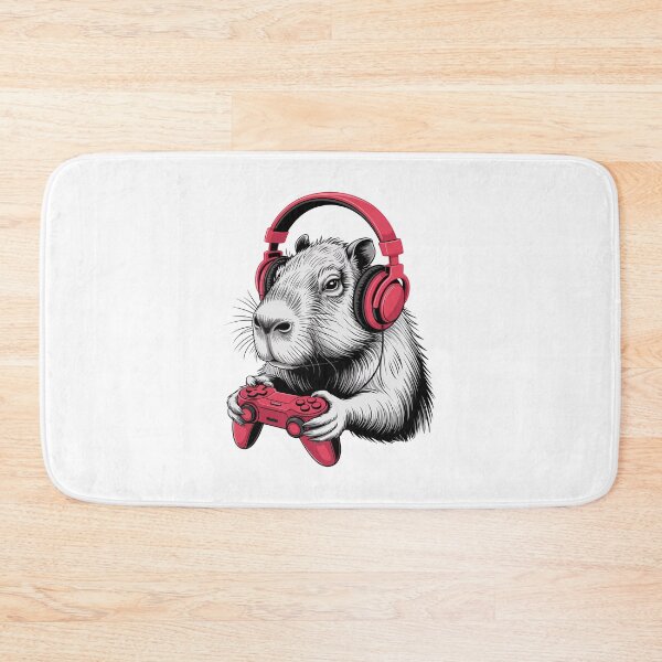 Item preview, Capybara Gamer with Headphones designed and sold by jkrphoto.