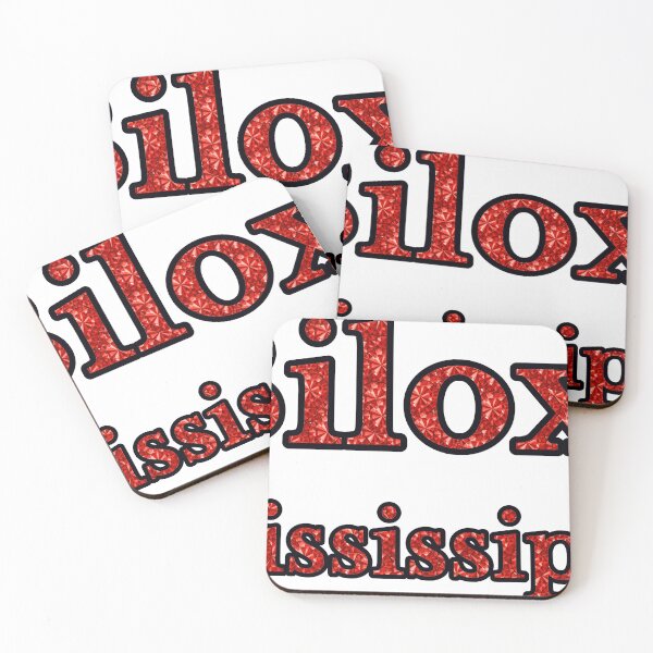 Item preview, Biloxi Mississippi City Name With Red Rhinestone designed and sold by TheIconSmith.