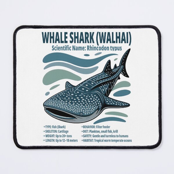 Item preview, Walhai | Whale Shark Walhai Scientific Ocean Illustration designed and sold by JessArty ⭐⭐⭐⭐⭐.