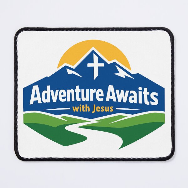 Item preview, Adventure Awaits With Jesus Geometric Mountain Design designed and sold by FunFitLife Studio.