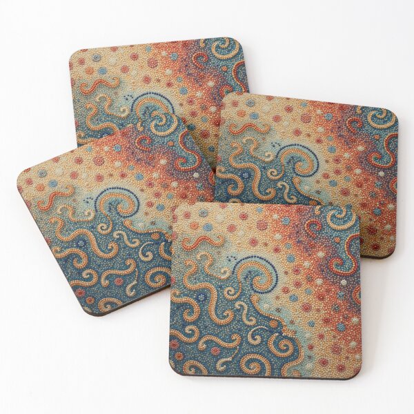 Item preview, Aboriginal Inspired Dot Art - Ocean Trail designed and sold by GrinGalore.