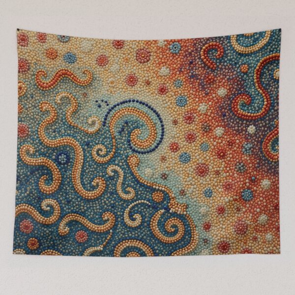 Item preview, Aboriginal Inspired Dot Art - Ocean Trail designed and sold by GrinGalore.