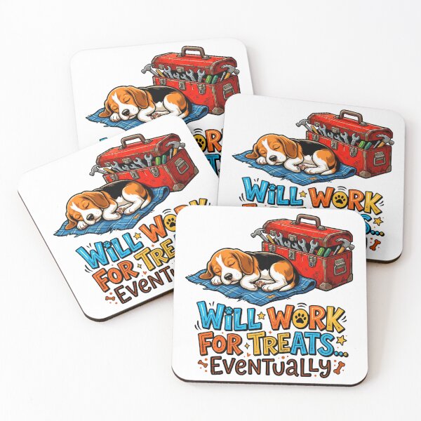 Item preview, Will Work For Treats Eventually Beagle Humor T-Shirt designed and sold by Tong4130.