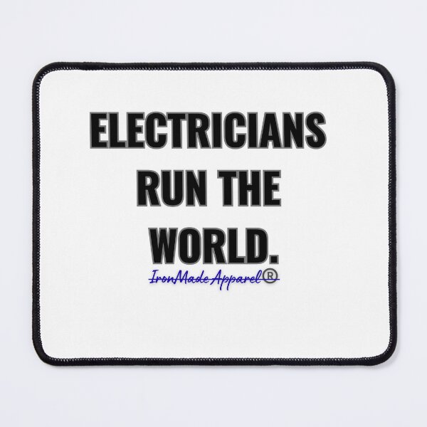 Item preview, Electricians Run The World T-Shirt – Bold Lineman Pride Graphic Tee for Skilled Trades Pros designed and sold by IronMade Apparel.