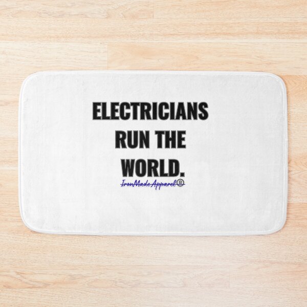 Item preview, Electricians Run The World T-Shirt – Bold Lineman Pride Graphic Tee for Skilled Trades Pros designed and sold by IronMade Apparel.