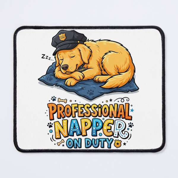Item preview, Professional Napper On Duty Golden Retriever Sleepy Shirt designed and sold by Tong4130.