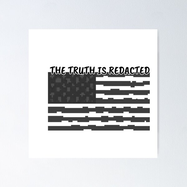 Item preview, The Truth Is Redacted – Censored American Flag Glitch Design designed and sold by Harsha Pinjani.