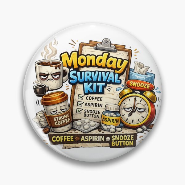 Item preview, Monday survival kit – Need More Sleep & Coffee Funny Sloth Design designed and sold by MONO LAB .