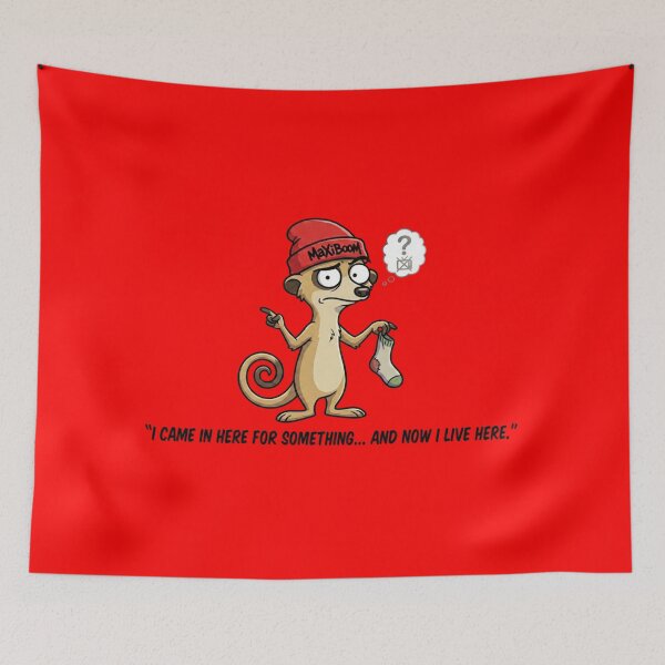 Item preview, MaXiBoOM - Forgotten Mission Funny 90s Cartoon Meerkat designed and sold by mAXiBoOM.