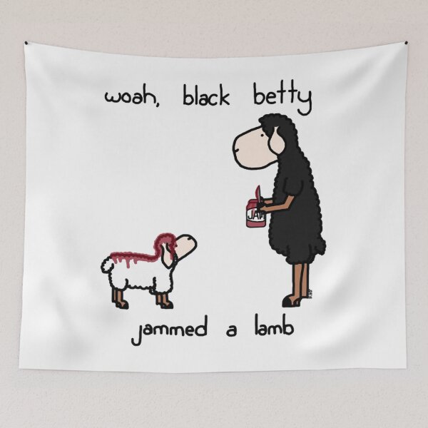 Item preview, Woah Black Betty Jammed A Lamb designed and sold by CalderCo.
